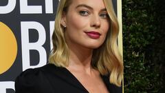 Margot Robbie en la alfombra roja de los Globos de Oro 2018.