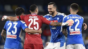 Números de David Ospina en el título de Napoli en la Copa Italia