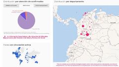 Mapa del coronavirus en Colombia, este 5 de mayo de 2021. Casos, muertes y recuperados por departamentos. 14.551 nuevos positivos en el pa&iacute;s.