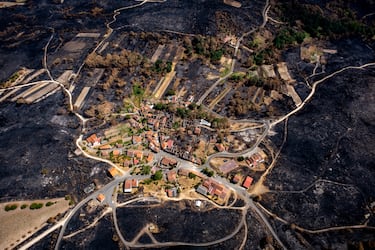 Desde el cielo: así han quedado las zonas afectadas por los incendios de agosto