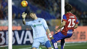 Verdu en un Levante-Getafe.