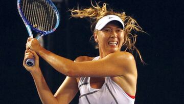 Maria Sharapova during a practice session at the Australian Open. 