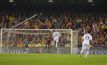 Cristiano Ronaldo marcó de cabeza el gol decisivo de la final de la Copa del Rey 2010-11.