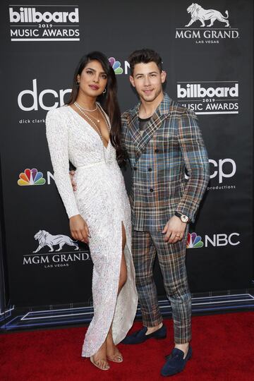 El cantante estadounidense Nick Jonas y su esposa Priyanka Chopra.