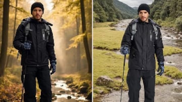 Chubasquero con capucha.