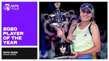 Sofía Kenin, nombrada mejor jugadora de la WTA en 2020