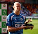 Erling Haaland, primer futbolista en ganar Premier League y Bota de Oro desde Robin van Persie