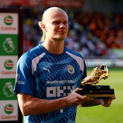 Erling Haaland, primer futbolista en ganar Premier League y Bota de Oro desde Robin van Persie