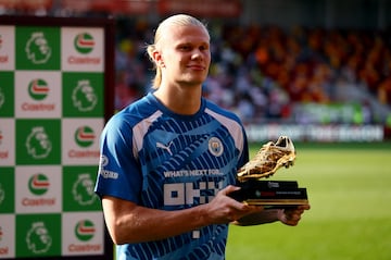 Erling Haaland, primer futbolista en ganar Premier League y Bota de Oro desde Robin van Persie