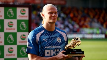 Erling Haaland, primer futbolista en ganar Premier League y Bota de Oro desde Robin van Persie