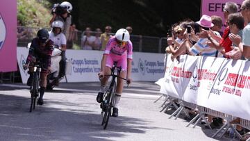 Annemiek Van Vleuten dobla a Katarzyna Niewiadoma en la crono de Teglio en el Giro Rosa.