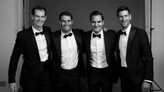 Andy Murray, Rafael Nadal, Roger Federer y Novak Djokovic.