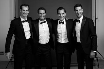 Andy Murray, Rafael Nadal, Roger Federer y Novak Djokovic.