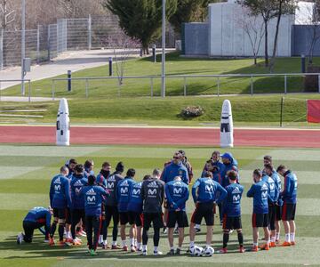 La Selección preparando su partido frente a Alemania. 




