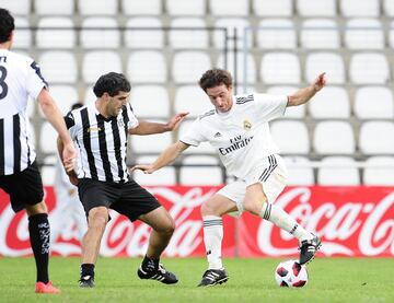 Fernando Morán durante el partido amistoso frente a los veteranos del Real Unión. 