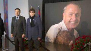 Josep Maria Bartomeu y Carles Puigdemont