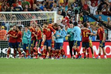 Eurocopa 2012. Partido Portugal-España. Semifinal. La Selección ganó a los portugueses en la tanda de penaltis. 