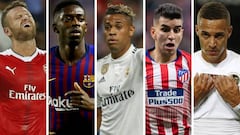 Mustafi (Arsenal), Demb&eacute;l&eacute; (Barcelona), Mariano (Real Madrid), Correa (Atl&eacute;tico de Madrid) y Rodrigo (Valencia).