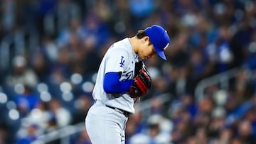TORONTO, CANADA - APRIL 7: Yoshinobu Yamamoto #18 of the Los Angeles Dodgers prepares to deliver a pitch in the first inning of their MLB against the Toronto Blue Jays at Rogers Centre on April 7, 2026 in Toronto, Ontario, Canada. Cole Burston/Getty Images/AFP (Photo by Cole Burston / GETTY IMAGES NORTH AMERICA / Getty Images via AFP)
