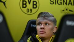 Haaland, jugador del Borussia Dortmund pretendido por el Madrid.