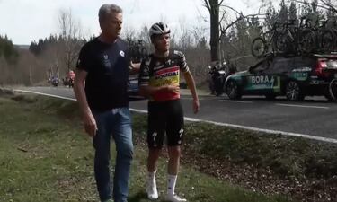 Escabechina en la Itzulia: Evenepoel, Roglic y Vingegaard, fuera por ca¨ªda