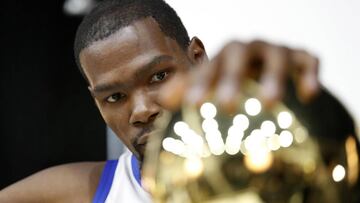Kevin Durant, en el media day de los Golden State Warriors.