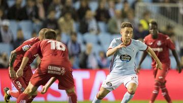 Emre Mor, durante un partido con el Celta.
