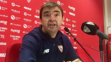 El entrenador en funciones del Sevilla, Ernesto Marcucci, en rueda de prensa.