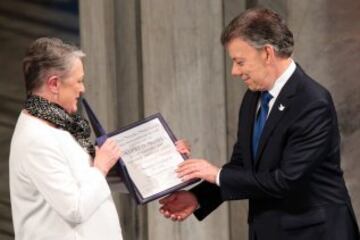 Juan Manuel Santos recibe el premio al Nobel de la Paz