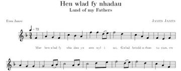 Hen wlad fy nhadau, Welsh national anthem