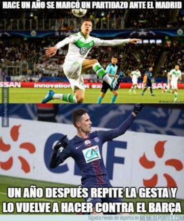 Los mejores memes del PSG-Barcelona