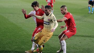 Adri&aacute;n Embarba, en el Girona-Espanyol.