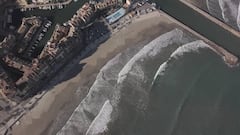 Así son las increíbles olas de Valencia desde el aire