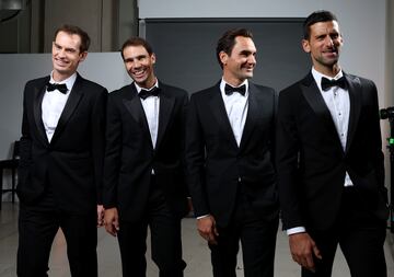 Andy Murray, Rafael Nadal, Roger Federer y Novak Djokovic.