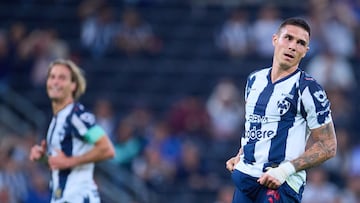 Uros Durdevic of Monterrey during the round one second leg match between CF Monterrey and Xelaju as part of the CONCACAF Champions Cup 2026, at BBVA Bancomer Stadium on February 11, 2026 in Monterrey, Nuevo Leon, Mexico.