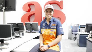 Laia Sanz, en su visita a la Redacci¨®n de AS.