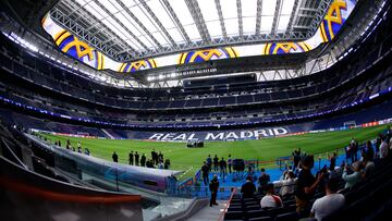 MADRID, 07/05/2024.- Los jugadores el Bayern de Múnich visitan el Santiago Bernabéu, este martes en Madrid, en la víspera de su encuentro ante el Real Madrid correspondiente al partido de vuelta de la Liga de Campeones de la UEFA. EFE/ Rodrigo Jiménez
