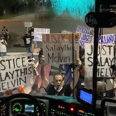 Protestas a las afueras de la burbuja para que la NBA haga otra reivindicación racial