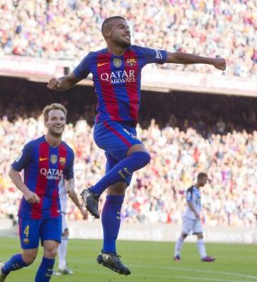 Rafinha celebra el 2-0. 