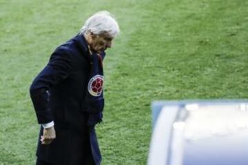 Pékerman y los protagonistas de Colombia-Perú en primer plano