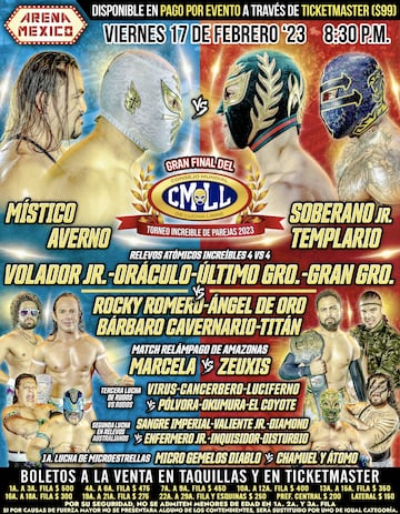 Cartel oficial para la Final del Torneo Increíble de Parejas.