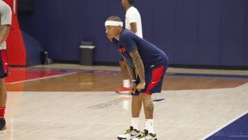 Isaiah Thomas, durante un entrenamiento con los Wizards