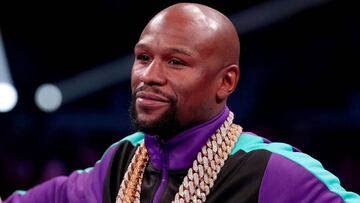 Floyd Mayweather Jr. durante el World Welterweight Championship en el AT&T Stadium; Arlington, Texas. Marzo 16, 2019.