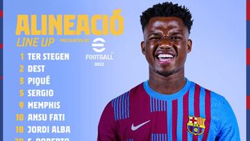 Ansu Fati vuelve a ser titular en el Barça ¡345 días después!