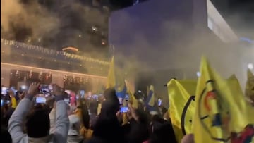 América recibe monumental serenata en Puebla