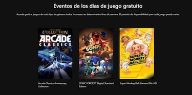 Días de juego gratis en Xbox: Sonic Forces, Super Monkey Ball y Konami Arcade Classics