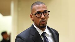 Former Bayern Munich's German defender Jerome Boateng waits prior to the start of the third day in his appeal trial at a courtroom of the regional court in Munich, southern Germany, on November 2, 2022. - In 2021, the district court in Munich had sentenced Jerome Boateng to a fine of 1.8 million euros for assault of his ex-girlfriend. But the verdict was not final - and the process is now being extended. Boateng, who denied the allegations, has appealed against the verdict from last year, as well as the public prosecutor's office and his ex-girlfriend. (Photo by Christof STACHE / AFP) (Photo by CHRISTOF STACHE/AFP via Getty Images)