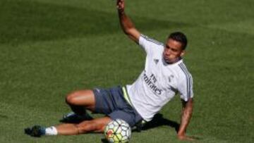 Danilo, en un entrenamiento en Valdebebas.