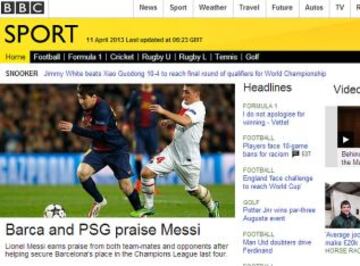 Portadas de la prensa extranjera