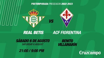 El Betis jugará contra la Fiorentina.